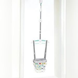 Gray and White Baby Doorway Jumper